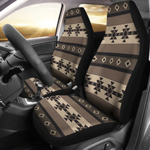 Load image into Gallery viewer, Neutral Colored Tribal Boho Pattern Car Seat Covers Aztec Ethnic
