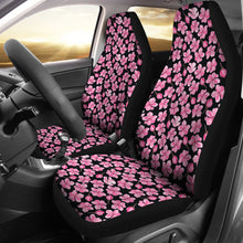 Load image into Gallery viewer, Black With Pink Cherry Blossom Flowers Car Seat Covers
