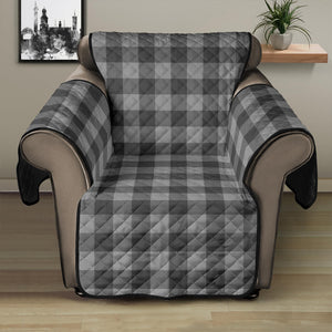 Gray Buffalo Plaid Recliner Cover 28" Sofa, Couch, Chair Protector