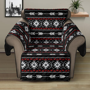 Black, Red, Gray and White Southwestern Tribal Pattern Furniture Slipcovers