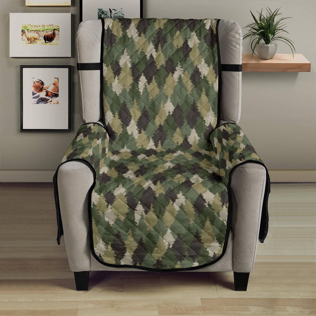 Pine Tree Pattern Sofa Slipcover Protector Camouflage Style Pattern