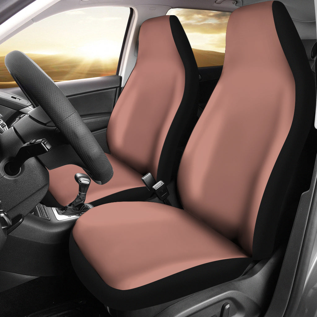 Rose Gold Solid Color Car Seat Covers Set