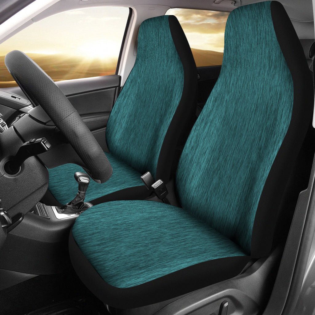 Teal Grainy Grungy Texture Car Seat Covers