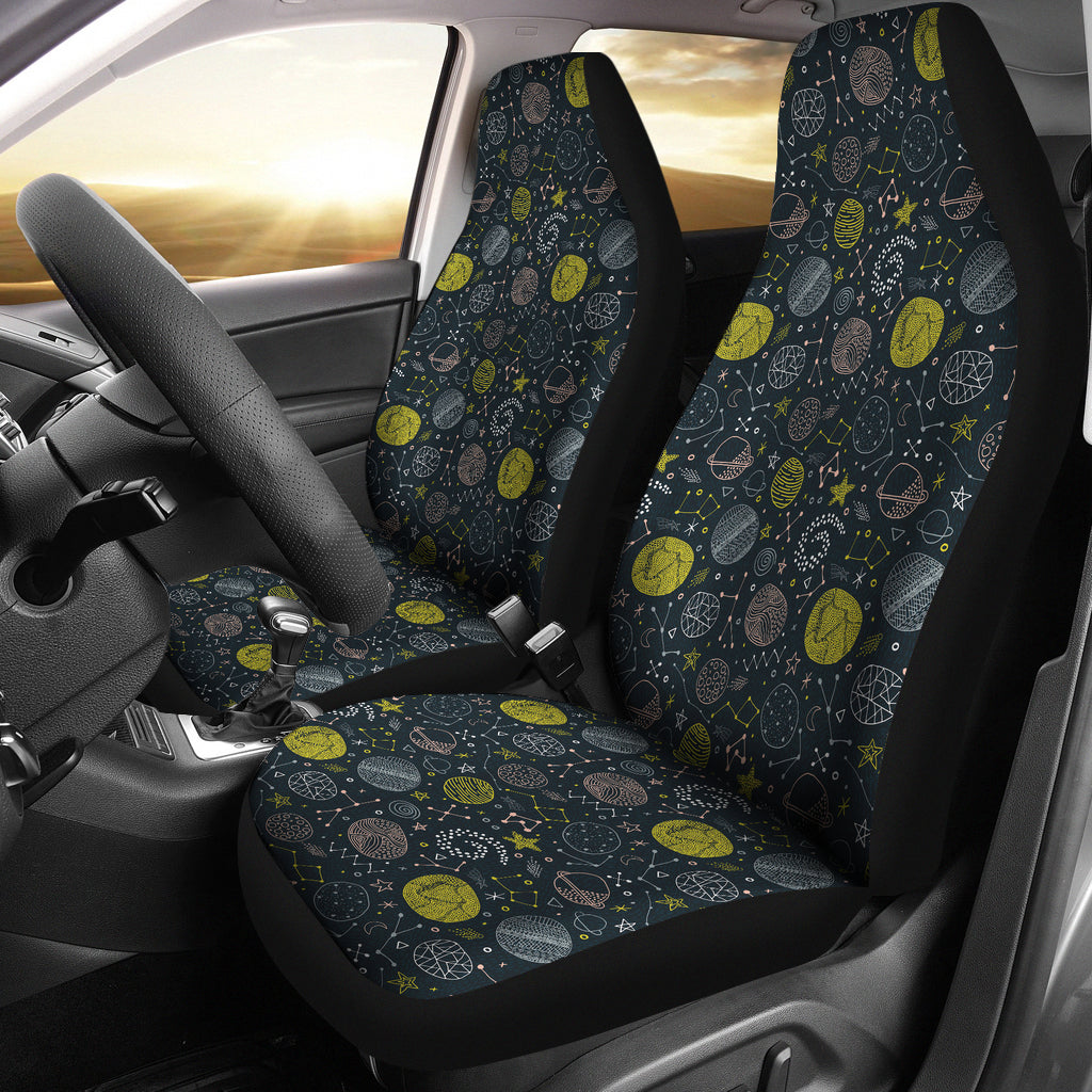 Outer Space Pattern Car Seat Covers