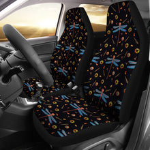 Load image into Gallery viewer, Black With Steampunk Dragonfly Pattern Car Seat Covers Seat Protectors
