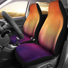 Load image into Gallery viewer, Orange and Purple Ombre Contrast Watercolor Car Seat Covers
