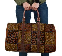 Load image into Gallery viewer, Animal Print Patchwork Pattern Travel Bag
