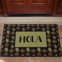 Load image into Gallery viewer, Hola Cactus Pattern Doormat Welcome Mat Southwestern Pattern
