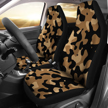 Load image into Gallery viewer, Light and Dark Brown and Black Camo Car Seat Covers Set
