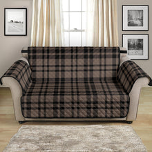 Load image into Gallery viewer, Brown and Black Plaid Furniture Slipcover Protectors
