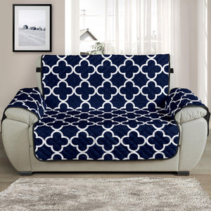 Navy and White Quatrefoil Pattern Furniture Slipcovers