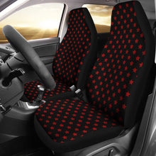 Load image into Gallery viewer, Black With Red Stars Car Seat Covers Seat Protectors
