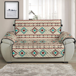Cream, Turquoise, Red and Brown Tribal Ethnic Furniture Slipcovers