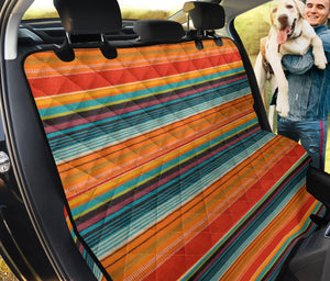 Orange Mexican Serape Back Seat Cover