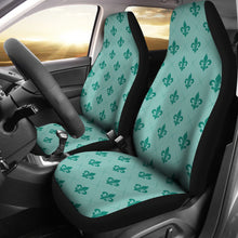 Load image into Gallery viewer, Teal Fleur De Lis Car Seat Covers Seat Protectors
