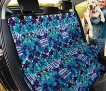 Load image into Gallery viewer, Teal Purple and Blue Tie Dye Back Seat Cover For Pets Dog Hammock
