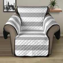 Load image into Gallery viewer, Gray and White Striped Furniture Slipcover Protectors

