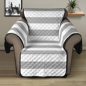 Gray and White Striped Furniture Slipcover Protectors