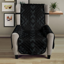 Load image into Gallery viewer, Black With Gray Ethnic Tribal Pattern Armchair Slipcover Protector For Up To 23&quot; Seat Width
