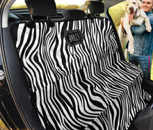 Load image into Gallery viewer, Bailey Zebra Black and White Back Bench Seat Cover For Pets
