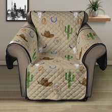 Load image into Gallery viewer, Cowboy Western Furniture Slipcover in Light Brown With Pattern
