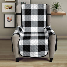 Load image into Gallery viewer, Buffalo Check Armchair Slipcover Protectors In Black, White and Gray For 23&quot; Seat Width Chairs
