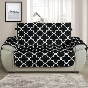 Black and White Quatrefoil Pattern Furniture Slipcover Protectors