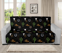 Load image into Gallery viewer, Western Cowboy Pattern on Black Furniture Slipcover Protectors
