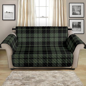 Green and Black Plaid Furniture Slipcovers Large Pattern