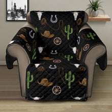 Load image into Gallery viewer, Western Cowboy Pattern on Black Furniture Slipcover Protectors
