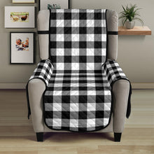 Load image into Gallery viewer, Black White Buffalo Plaid 23&quot; Chair Sofa Cover Couch Protector Farmhouse Decor
