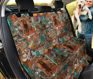 Large Funky Western Pattern Pet Hammock Back Seat Cover For Pets