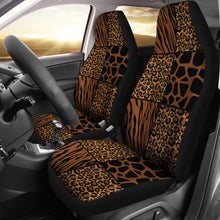 Load image into Gallery viewer, Animal Print Patchwork Pattern Car Seat Covers Protectors Set
