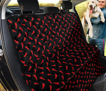 Load image into Gallery viewer, Black With Red Chili Pepper Pattern Back Seat Cover For Pets
