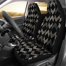 Load image into Gallery viewer, Black, Gray, Tan, White and Beige Car Seat Covers Boho Ethnic Style Pattern

