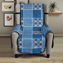 Load image into Gallery viewer, Blue Patchwork Style Printed Shabby Chic Furniture Covers
