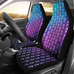 Colorful Watercolor Seat Covers With Essential Oil Bottles