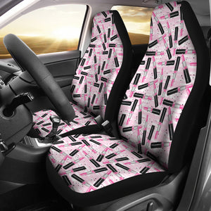 Pink Lipstick Makeup Car Seat Covers
