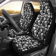 Load image into Gallery viewer, Black Gray Skulls Pattern Car Seat Covers
