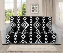 Load image into Gallery viewer, Black and White Ethnic Tribal Pattern 70&quot; Futon Sofa Protector Couch Slipcover Sofabed
