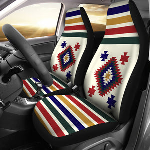 Custom Tribal Car Seat Covers Red, Green, Blue