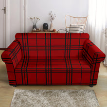 Load image into Gallery viewer, Large Plaid Loveseat Sofa Stretch Slipcover Protector
