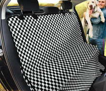 Load image into Gallery viewer, Medium Black and White Checkered Pattern Back Seat Cover For Pets
