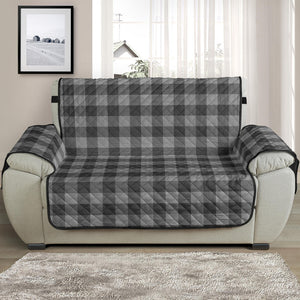 Gray Buffalo Plaid 48" Chair and a Half Sofa Couch Protector