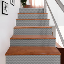 Load image into Gallery viewer, Gray Chevron Stair Decal Sticker Set of 6 or 13
