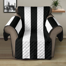 Load image into Gallery viewer, Black and White Vertical Striped Furniture Slipcovers
