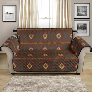 Dark Brown Southwestern Tribal Pattern Furniture Slipcovers