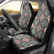 Load image into Gallery viewer, Brown, green and Peach, Pastel Colors Southwestern Pattern Car Seat Covers
