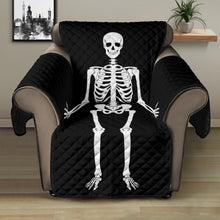 Load image into Gallery viewer, Skeleton Recliner Cover Black and White Slip Cover Protector
