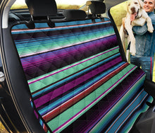 Load image into Gallery viewer, Purple and Green Serape Style Back Seat Cover For Pets
